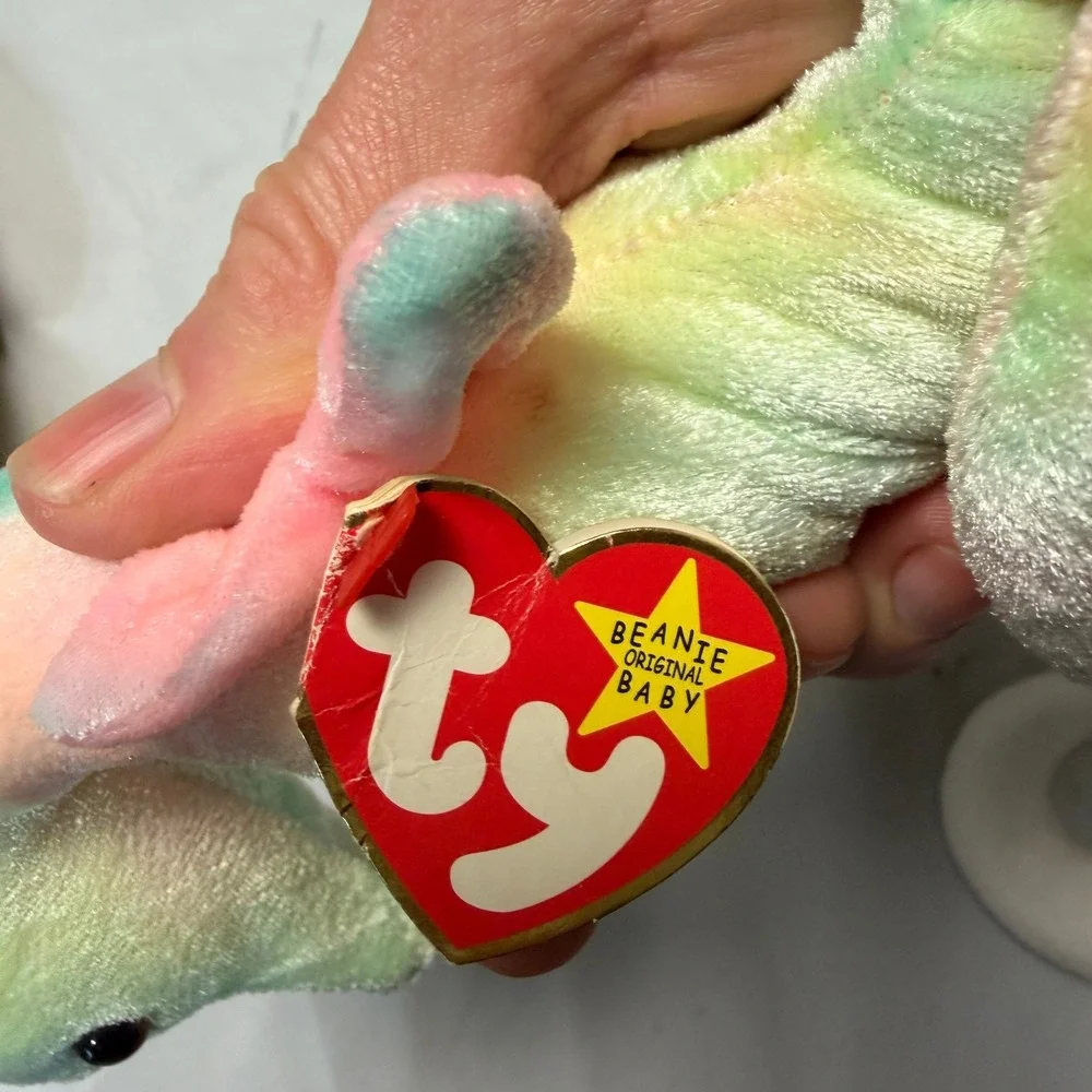 Ty Beanie Babies Collection Grace Neon Magic Hornsly &‎ More Plush Toys Lot of 7